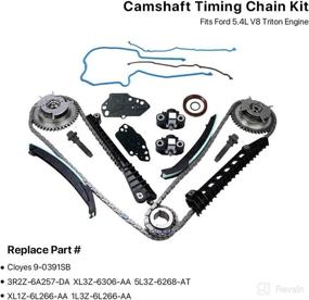 img 2 attached to 🔧 High-Quality Timing Chain Kit for 2005-2010 Ford F-Series, Expedition, Lincoln Navigator - 5.4L 24 Valve Triton Cam Phaser Repair Kit