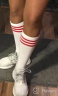 img 1 attached to Pareberry Triple Stripes: Comfortable Knee High Tube Socks For All Genders review by Gregory Flynt
