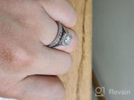 img 1 attached to Stunning 1 1/3 CTW Cushion-Cut Moissanite Engagement Ring In 14K White Gold By Kobelli review by Julie Uhl