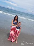 img 1 attached to Matching Mommy and Me American Flag Maxi Dresses for 4th of July Beach Fun review by Nigel Morris