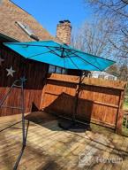 img 1 attached to 10FT Patio Offset Umbrella - Large Hanging Market Umbrella With Crank, Cross Bar & UV Protection For Backyard/Garden review by James Pernell