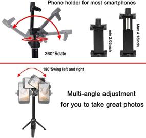 img 1 attached to 🤳 Enhanced 40-Inch Extendable Selfie Stick Tripod with Wireless Remote Shutter - Compatible with iPhone 13, Samsung Galaxy S22, and More!