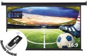 img 2 attached to 120 Inch Electric Motorized Projector Screen - Excelvan 16:9 1.2 Gain HD Indoor With Remote Control For Home/Meeting/School/Party/Wedding.