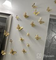 img 1 attached to 3D Butterfly Wall Decor, 48 Pcs 4 Styles 3 Sizes Removable Metallic Sticker Room Mural Decals Kids Bedroom Nursery Classroom Wedding DIY Gift Sliver review by Junior Rojas