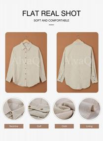 img 1 attached to Casual Style Corduroy Shacket With Pockets For Women By AlvaQ