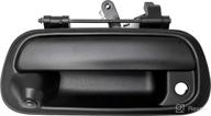 🚀 улучшенная черная металлическая ручка задней двери с камерой заднего вида для toyota tundra (2000-2006) - замена от компании master tailgaters. логотип