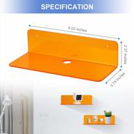 revolutionize your wall with magicfour's acrylic floating shelves set - perfect for media devices, décor and more! logo