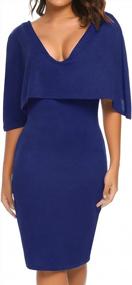 img 3 attached to Stylish FINEJO Women'S Batwing Sleeve Bodycon Dress For Party And Clubbing