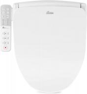 bio bidet slim one bidet toilet seat, round, white logo