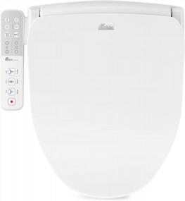 img 4 attached to Bio Bidet Slim One Bidet Toilet Seat, Round, White