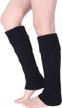 warm up in style: pareberry women's cable-knit footless leg warmers for winter logo