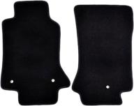 🚗 1997-2004 chevy corvette floor mats - jet black front nylon carpet by ikon motorsports, 1998-2003 models logo