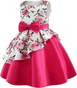 img 2 attached to 👸 Enchanting Princess Print Birthday Dresses: Perfect Christmas Clothing for Girls