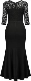 img 1 attached to MISSMAY Женское стильное вечернее макси-платье с v-образным вырезом и рюшами с разрезом