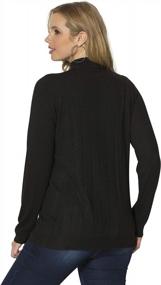 img 2 attached to Plus Size Women'S Fine Gauge Drop Needle Mockneck Sweater By Roamans