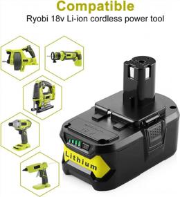 img 3 attached to Power Up Your Ryobi Tools With Energup 2Pack 6.0Ah P108 18V Lithium Battery And Dual Chemistry Charger