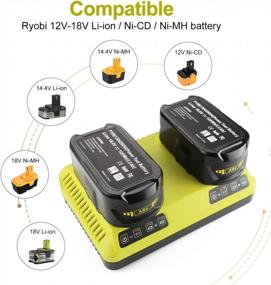 img 1 attached to Power Up Your Ryobi Tools With Energup 2Pack 6.0Ah P108 18V Lithium Battery And Dual Chemistry Charger