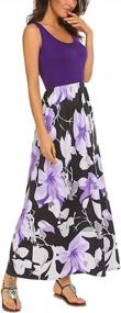 img 2 attached to Stylish Summer Maxi Dress: Bluetime Women'S Boho Sleeveless Floral Print Tank (S-3XL)