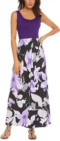 img 3 attached to Stylish Summer Maxi Dress: Bluetime Women'S Boho Sleeveless Floral Print Tank (S-3XL)