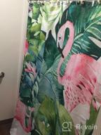 img 1 attached to LIVILAN Tropical Shower Curtain, Green Shower Curtain, Plant Shower Curtain, Leaf Shower Curtain, Botanical Shower Curtain Set With 12 Hooks, 72X84 Inches, Jungle Bathroom Decor review by Bill Kodba