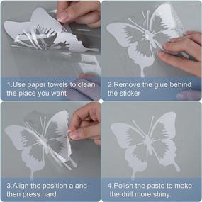 img 2 attached to OIIKI 8Pcs Women Butterfly Vinyl Car Decals – Stylish Reflective Stickers for Auto, Truck, SUV, Wall Art, Laptop, Phone Case - Silver White