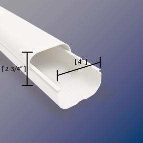 img 2 attached to 4" 14 Ft PVC Line Cover Kit For Mini Split And Central Air Conditioners, Heat Pumps - Decorative Tubing Cover Set