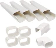 4" 14 ft pvc line cover kit for mini split and central air conditioners, heat pumps - decorative tubing cover set logo
