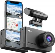 4k dash cam with wifi gps uhd 2160p, 170° wide angle & night vision - wolfbox car camera. логотип