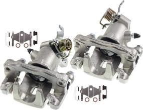 img 4 attached to 🚗 A-Premium Rear Disc Brake Caliper Assembly with Bracket for Hyundai Elantra Tiburon Kia Spectra Spectra5 - Driver and Passenger Side, 2-Piece Set