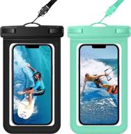 📱 [2-pack] universal waterproof phone pouch - up to 7" - ipx8 waterproof phone case bag for iphone 13 pro max/12/11/xr/x/se/8/7, galaxy s22/s21, note 20, pixel/oneplus - perfect for vacation swimming логотип