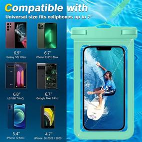 img 3 attached to 📱 [2-Pack] Universal Waterproof Phone Pouch - Up to 7" - IPX8 Waterproof Phone Case Bag for iPhone 13 Pro Max/12/11/XR/X/SE/8/7, Galaxy S22/S21, Note 20, Pixel/OnePlus - Perfect for Vacation Swimming