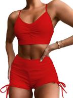 👙 floerns womens sleeveless drawstring swimsuit: stylish women's clothing and swimsuits with trendy cover ups logo