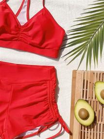 img 1 attached to 👙 Floerns Womens Sleeveless Drawstring Swimsuit: Stylish Women's Clothing and Swimsuits with Trendy Cover Ups