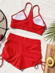 img 3 attached to 👙 Floerns Womens Sleeveless Drawstring Swimsuit: Stylish Women's Clothing and Swimsuits with Trendy Cover Ups