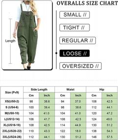 img 1 attached to Women'S Long Casual Loose Bib Overalls Jumpsuit With Pockets PV9