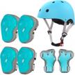 adjustable toddler to youth helmet and protective gear set with knee, elbow, and wrist guards for skateboarding, cycling, skating, scootering, and roller skating (2-8 years) logo