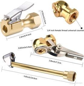 img 3 attached to 🔧 Aulufft 1/4 Inch Air Chuck Set FNPT Dual Head - Open & Closed Flow Chucks for Pressure Gauge, Compressor Accessories: 6Pcs