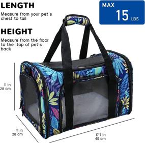 img 2 attached to Airline Approved Cat and Dog Carrier with Locking Safety Zippers - Portable Travel Bag for Small to Medium Pets