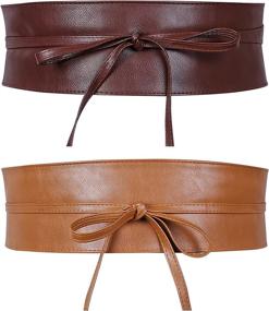 img 4 attached to 🎀 WHIPPY Women's Accessories: Bowknot Waistband with Leather Detailing – Available at Belts