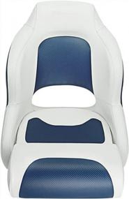 img 2 attached to Seamander High-Quality Captain Bucket Seat With Filp Up Function, Ideal For Boats (SC1-White/Blue)
