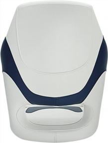 img 1 attached to Seamander High-Quality Captain Bucket Seat With Filp Up Function, Ideal For Boats (SC1-White/Blue)