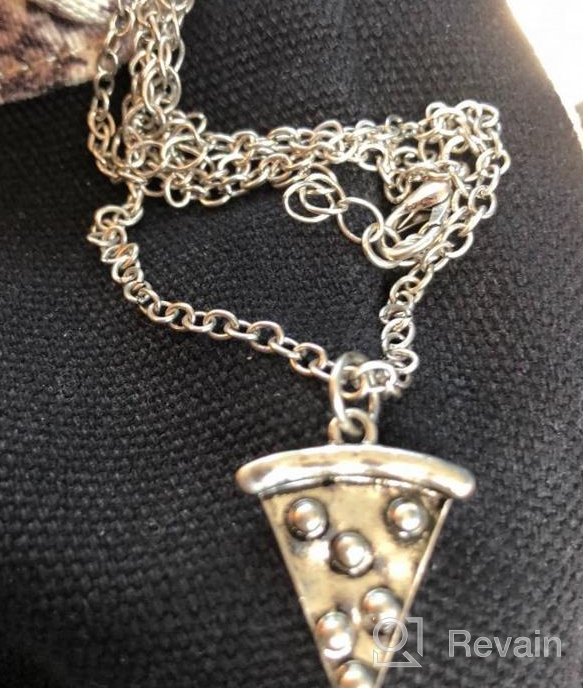 img 1 attached to LUX ACCESSORIES BFF Best Friends Forever Pizza Pie 🍕 Slice Necklace Set 8PC - Share a Slice of Friendship! review by Timothy Richmond