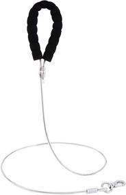 img 4 attached to 🐾 NOTOYAYA Chew Proof Dog Leash: No-Tangle Steel Cable Leash for Chewers, Teething Puppies - Waterproof, Easy to Clean, Super Strong and Durable - Dog Training Leash with Comfy Foam Handle