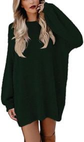 img 4 attached to 👗 Meenew Womens Crewneck Oversized Sweater: Cozy and Fashionable Dresses for Women's Clothing