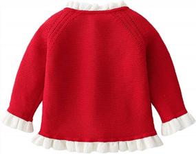 img 3 attached to Vivobiniya Toddler & Baby Girl Cardigan Knit Sweater Cotton Tops