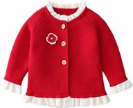 vivobiniya toddler & baby girl cardigan knit sweater cotton tops logo