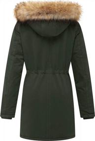 img 3 attached to WenVen Women'S Thicken Fleece Parka Coat With Fur Hood, Ideal Winter Military Jacket