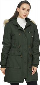 img 2 attached to WenVen Women'S Thicken Fleece Parka Coat With Fur Hood, Ideal Winter Military Jacket