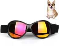 🐶 flantor dog goggles: uv protection sunglasses for medium to large dogs and cats - windproof, anti-fog pet glasses with adjustable strap логотип