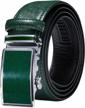 upgrade your style with barry.wang's genuine leather ratchet belt set for men logo